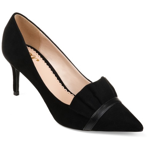 Heidi, Navy Mid Heel Peep Toe Shoe