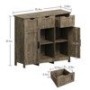 BEAFUP Storage Cabinets,Wooden Floor Cabinet,with Drawers and Shelves Storage Cabinets,Accent Cabinet for Living Room,Bedroom,Bathroom - 3 of 4