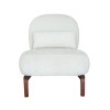 Modern Accent Lounge Chair with Solid Wood Legs, Velvet Upholstered Armless Living Room Chair,Bedroom Reading Chair for Apartment-Koiai - 2 of 4