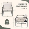 Kuamsinova Modern Minimalist Accent Chair with Side Pockets,Plush Chenille Armchair for Living Room,Removable Cushion,300lbs Capacity - 3 of 4