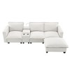 YOOCOZZ Sectional Sofa with Removable Ottoman, Reading Light, Charging Socket, Cup Holders, Storage Space - 2 of 4