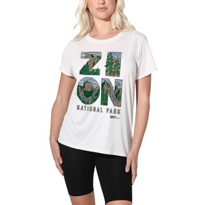 Zion National Park Classic Women's Loose T-Shirt White - 1 of 3