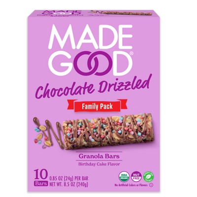 Madegood Chocolate Drizzled Birthday Cake Flavor Granola Bars Family ...