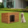 FDW Dog House Easy To Set Up Outdoor Indoor Wooden Dog House - 2 of 4