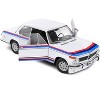 1971 BMW 2002 Tii Turbo "Evocation" White with Stripes 1/18 Diecast Model Car by Solido - 3 of 4