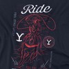 Women's Yellowstone ride For The Brand Cowboy Loose T-Shirt Navy - 2 of 4