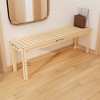 Airsurfer 52" Solid Wood Shoe Bench for Entryway, Bedroom, or Hallway – Modern Design Storage Bench for Foyer, Closet, Front Door, Living Room - 3 of 4