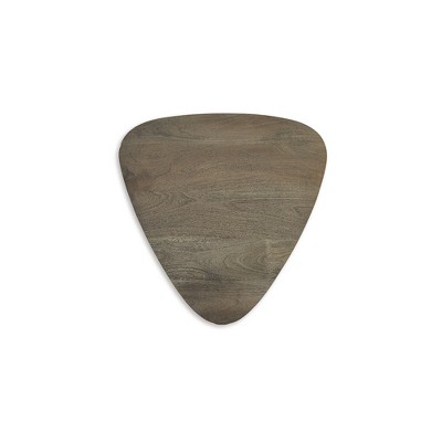 Grayish Brown Mango Wood Triangular Coffee Table Set