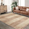 Fulvari Modern Easy Area Rug Machine Washable Non-Slip Low Pile Stripe Pattern Rug for Living Room Bedroom Entryway - 2 of 4