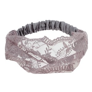 Unique Bargains Women's Rose Lace Headband 1 Pc - 1 of 4