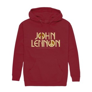 Men's - John Lennon - Peace Logo Graphic Fleece Pullover Hoodie - 1 of 3