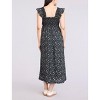 Women's Sleeveless Ruffle Shoulder Smocked Maxi Dress | Motherhood Maternity - 2 of 4