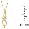 Haus of Brilliance Espira 10K Yellow Gold 1/20 cttw Diamond Accent Swirl Pendant Necklace - 4 of 4