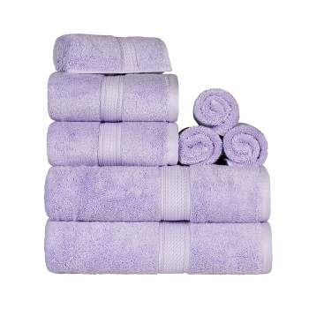 Luxury Premium Cotton 800 GSM Highly Absorbent 8 Piece Ultra-Plush Solid Towel Set by Blue Nile Mills 