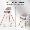 SUGIFT Convertible Wooden Baby HighChair with Adjustable Legs & Removable Double Tray - 4 of 4