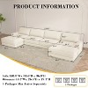 Dyonery large four-seater sofa, with a simple appearance, made of Chenille fabric, featuring a combination of sturdy high legs and wide armrests - 2 of 4