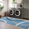 Modern Area Rug Machine Washable Wavy Circles Design Rug Geometric Floor Carpet - 3 of 4