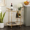 Contemporary Iron Bar Cart Gold - Olivia & May : Target