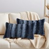 REGALWOVEN Fade-Resistant Plush Striped Luxury Series Soft Fluffy Modern Throw Pillow Covers 2 Pcs - 2 of 4