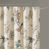 VYNXARIA cotton twill shower curtain,Classic leaf and bird print, country style - 3 of 4