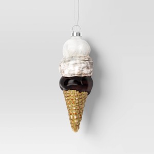 4" Christmas Glass Ice Cream Ornament - Wondershop™ - 1 of 3