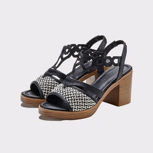 Women's Cutout Block Heel Sandals - LASCANA - 1 of 4