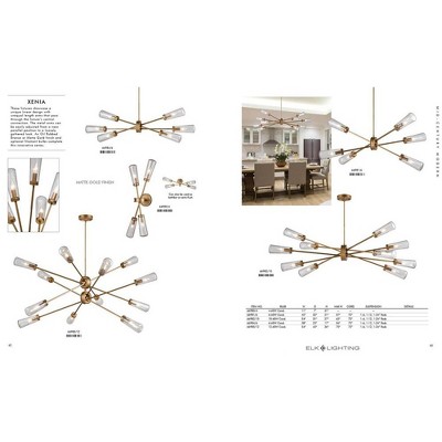 Adjustable Matte Gold Metal 6-Light Linear Chandelier