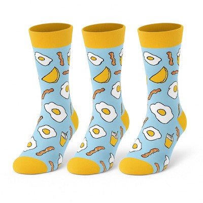 Funny Food Socks for Men and Women 3 Pairs Colorful Novelty Crew Socks Cotton Unisex Fit