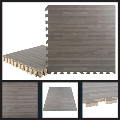 Eva Foam Floor Tiles 6-pack - 24 Sqft Woodgrain Puzzle Mats For Floor ...
