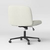 Upholstered Criss Cross Armless Office Chair with Metal Swivel Base - Room Essentials™ - 4 of 4