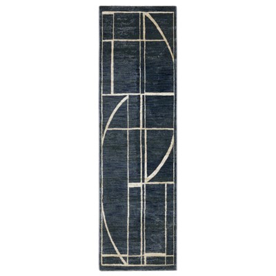 Oriental Weavers Reed RE04B Blue/ Ivory Indoor Area Rug - 2'3" x 7'6"