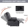 Large Manual Recliner Chair, Oversized Fabric Recliner with Handle Control, Heavy Duty Cushion Back - 4 of 4
