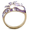 Slickblue Women's Multi-Color Synthetic Crystal Flower Ring – Rose Gold Band, White Enamel, Sizes 5–10 - 3 of 4
