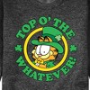 Men's - Garfield - Top O' The Whatever St. Patrick's Day Graphic Fleece Sweatshirt - 2 of 4