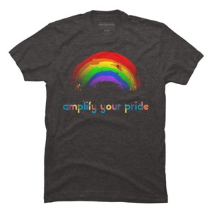Adult Design By Humans Amplify Your Pride Rainbow By RhintoPow T-Shirt - 1 of 2