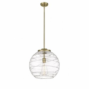 Athens Deco Swirl - 1 Light Pendant In Industrial Style-17.13 Inches Tall and 15.75 Inches Wide - 1 of 1