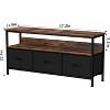 55 Inch TV Stand for Living Room, TV Stand with 3 Fabric Drawers, Entertainment Center with Storage, TV Console Table with Shelf for Bedroom - 2 of 4