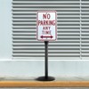 VEVOR Cast Iron Sign Post, 4 ft Portable Heavy Duty Steel Post Sign Holder with Hard Plastic Base & Wheels, U-Channel Sign Stand for Garden - 2 of 4