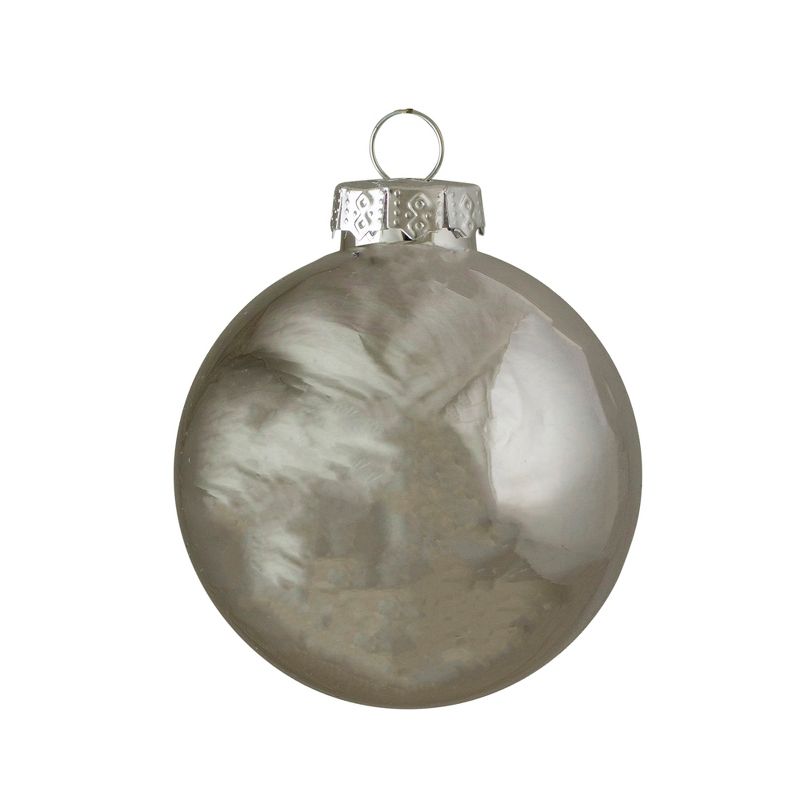 Northlight 40ct Shiny and Matte Silver Glass Ball Christmas Ornaments 2.5", 3 of 7