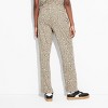 Women's Leopard Print Graphic Lounge Pants - Beige - 2 of 3