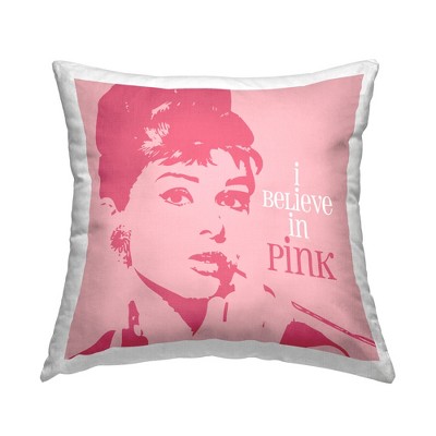 Stupell Industries Pink Audrey Hepburn Pop Style Actress
