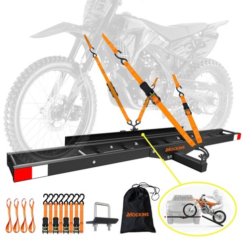 Mockins Steel Hitch Mount Dirt Bike Carrier & Ramp - 500 Lbs Capacity | 73" - image 1 of 4