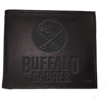 Evergreen NHL Buffalo Sabres Black Leather Bifold Wallet Officially Licensed with Gift Box