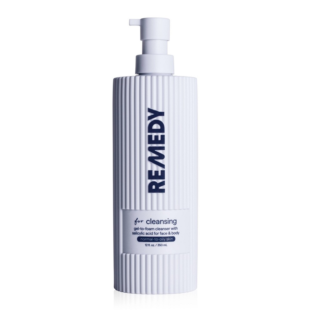 Remedy Skin Gel-to-Foam Gentle Exfoliating Cleanser with Salicylic Acid, Glycerin, Green Tea - 12 fl oz