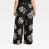 Women's Tie-Front Flowy Wide Leg Pants - Ava & Viv™ - 2 of 3