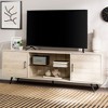 NicBex Mid-Century Modern TV Stand with Glass Shelf Media Console for 80" TVs for Living Room, Bedroom - 2 of 4