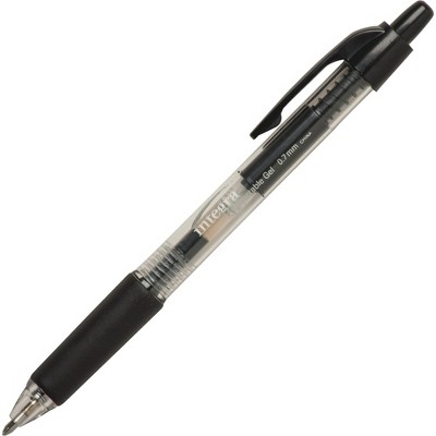 Integra Gel Pen Retractable Comfort Grip .7mm Point Black 30035