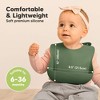 KeaBabies 2-Pack Silicone Bibs For Babies, Food Grade Silicone Baby Bibs for Eating, Feeding, Toddler Bibs, Boys, Girls - 3 of 4