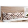 Sweet Jojo Designs Women Girl Body Pillow Cover (Pillow Not Included) 54in.x20in. Boho Floral Wildflower Ivory Orange Burgundy - 2 of 4