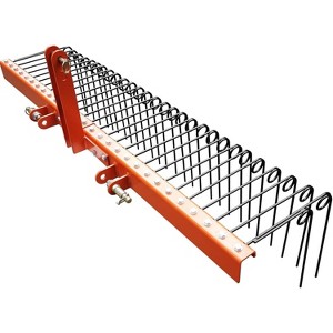 Coucheta 72" 3-Point Tractor Landscape Rake, Heavy-Duty Tow Behind Soil & Gravel Leveler with 30 Spring Tines, Pine Straw Spreader & Lawn Dethatcher - 1 of 4